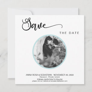 Save The Date *~* PHOTO Simple Boho Wedding Enregistrer La Date