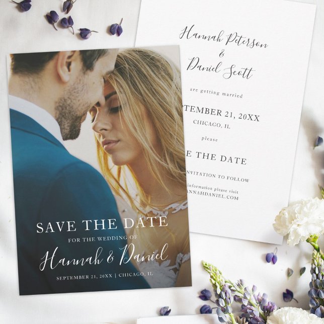 Save The Date Photo simple Enregistrer la date Mariage Inviter M (Créateur téléchargé)