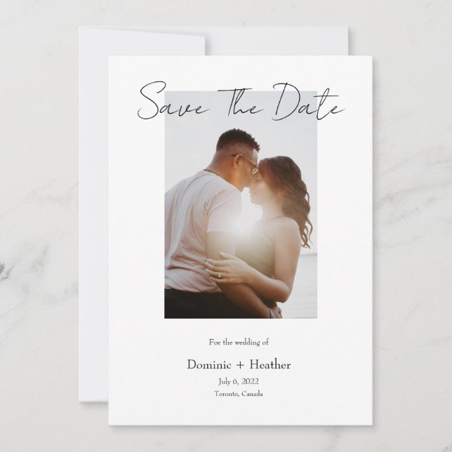 Save The Date Photo simple et chic (Devant)