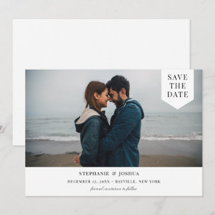 Save The Date Photo simple étiquetée