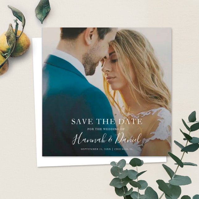 Save The Date Photo simple style Enregistrer la date de mariage  (Créateur téléchargé)