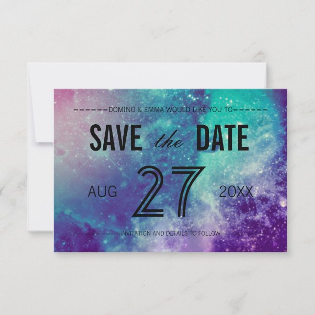 Save The Date Photo Smokey Galaxy Enregistrer la date (Devant)