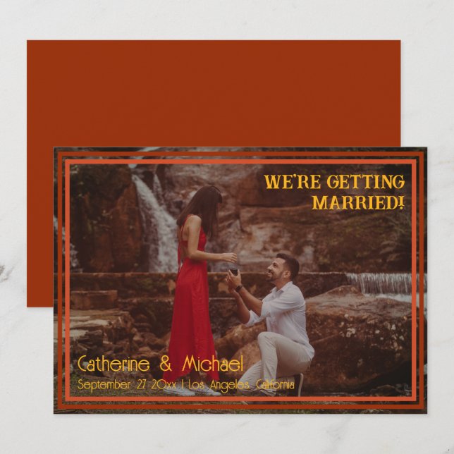 Save The Date Photo Super de Retro 70 (Devant / Derrière)