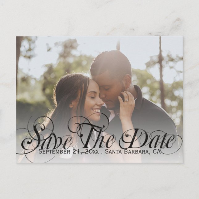 Save The Date Photo Template Personalized Wedding (Front)