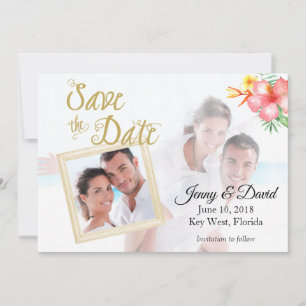 Save The Date Photo tropicale Enregistrer la date