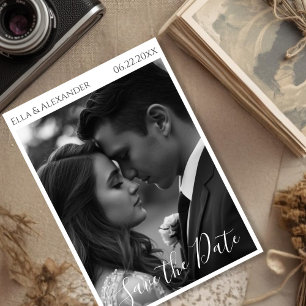 Save The Date Photo vintage romantique