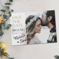 Save the Date Photo Wedding Invitation Magnets