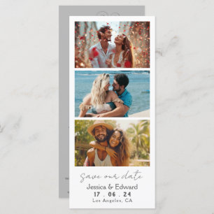 Save The Date PhotoBooth Qr Code Light Grey Modern