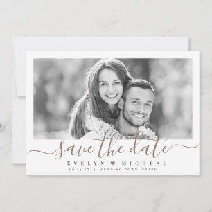 Save The Date Photographie de script simple et moderne enregistr