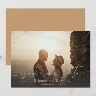 Save The Date Photographie et script de signature entièrement do