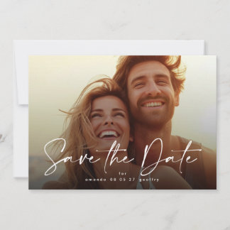 Save The Date Photographie superposée de la typographie moderne