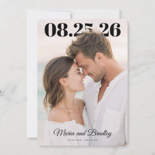 Save The Date PhotoPop Conception de date de mariage moderne