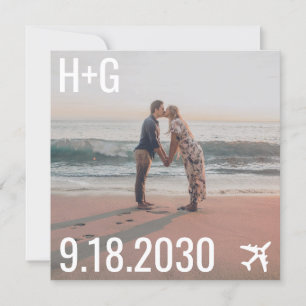 Save The Date Photos du Carré de destination de mariage de plage