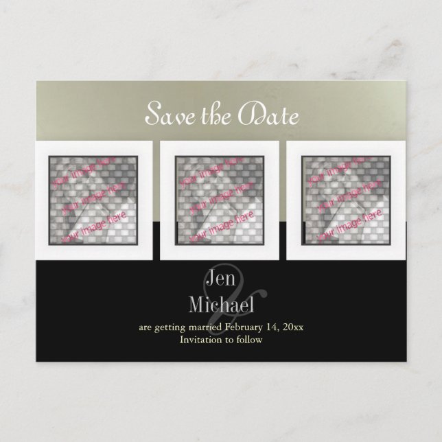 Save the Date Photos postcards, Announcement Postcard (Front)