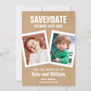 Save The Date Photos rustiques de Boho Enfance Sauvez la date