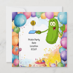 Save The Date Pickleball thème fête d'anniversaire