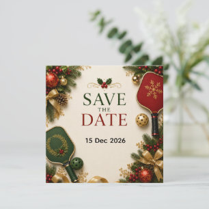 Save The Date Pickleball thème Noël