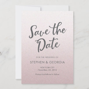 Save The Date Pink Glitt Enregistrer notre date mariage invitati