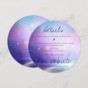 Save The Date Pink Purple Under The Stars Starry Détails Mariage