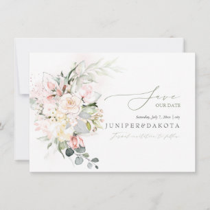 Save The Date PixDezines Aquarelle Crème Roses