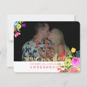 Save The Date PixDezines Aquarelle Florale/Enregistrer notre dat