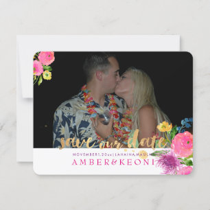 Save The Date PixDezines Aquarelle Florale/Enregistrer notre dat