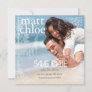 Save The Date PixDezines Chadelier+Filigree/date de sauvegarde