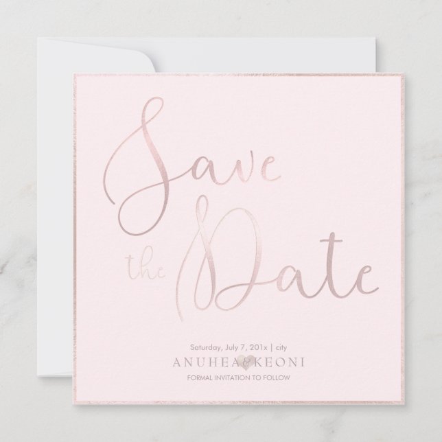 Save The Date PixDezines DÉLICATE AMOUR ROSE BLANC do-it-yoursel (Devant)