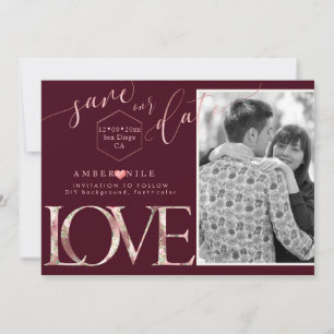 Save The Date PixDezines Enregistrer la date/Botanica Love