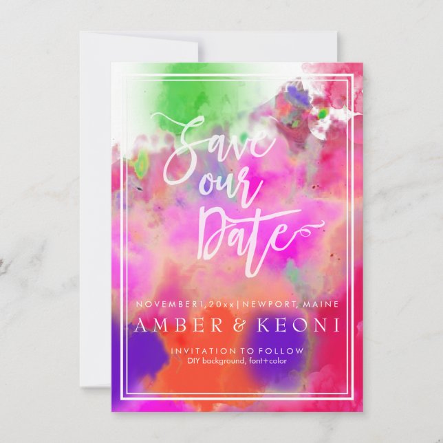 Save The Date PixDezines Enregistrer la date/Couleur Couleur Cou (Devant)