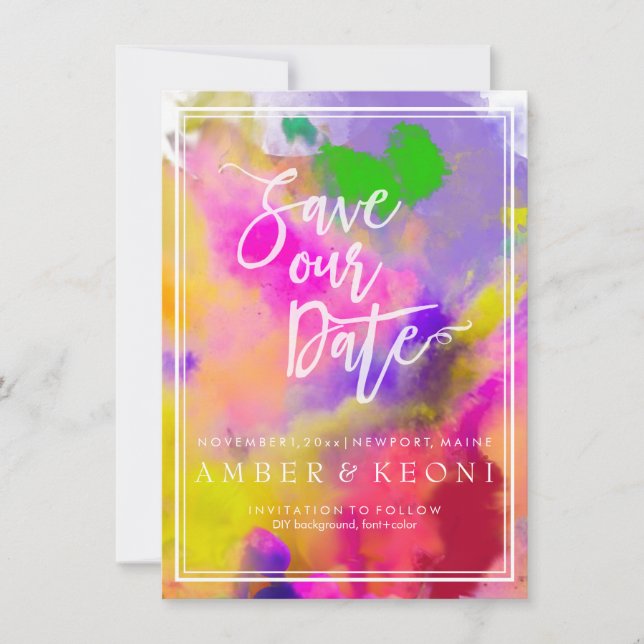 Save The Date PixDezines Enregistrer la date/Couleur Couleur Cou (Devant)