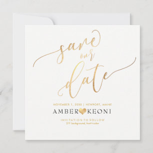 Save The Date PixDezines Enregistrer la date/Faux Gold/do-it-you