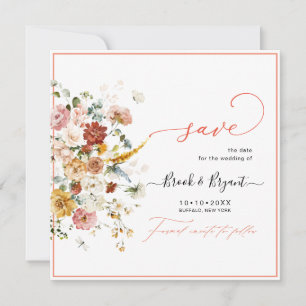 Save The Date PixDezines H2 Fall Garden Flowers Enregistrer La D