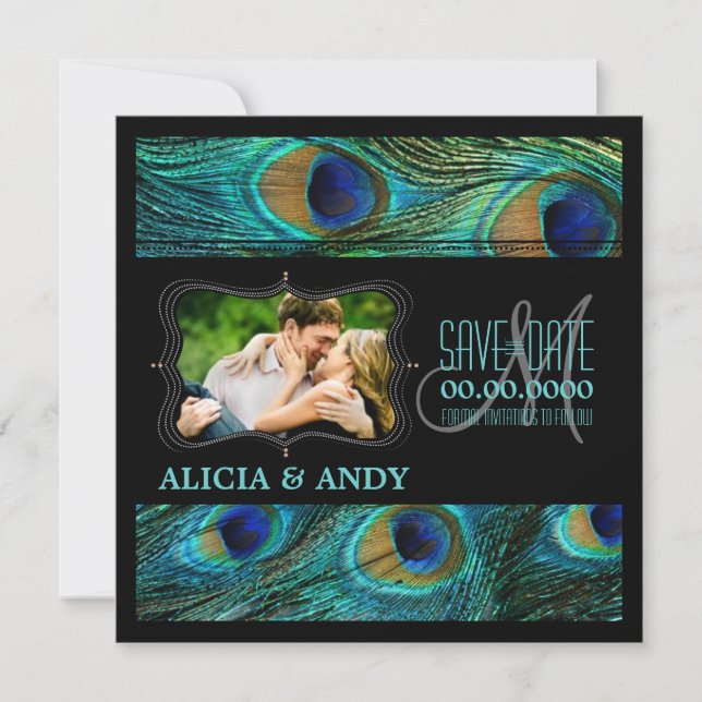 Save The Date PixDezines paon/événements do-it-yourself+arrière  (Devant)