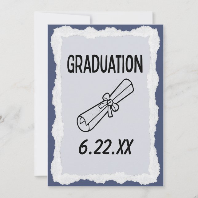 Save The Date Plafond d'obtention du diplôme Enregistrer La Date (Devant)