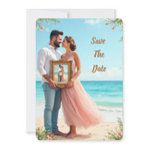 Plage d'inspiration vintage Économisez la date