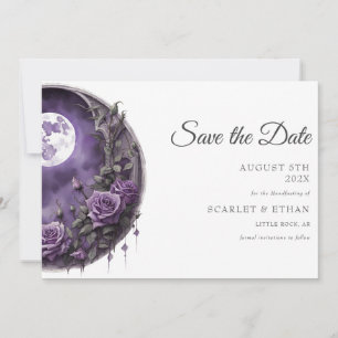 Save The Date Pleine lune Porte Jardin violet Rose Boho Handfast