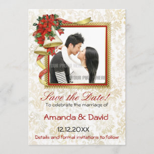 Save The Date Poinsettia Bells