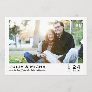 Save the Date Pointed Frame Photo Card