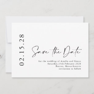 Save The Date Police de script moderne minimaliste simple noir b