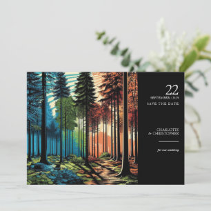 Save The Date Pop Art Forest