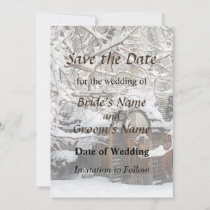 Save The Date Portail de jardin en hiver Enregistrez la date