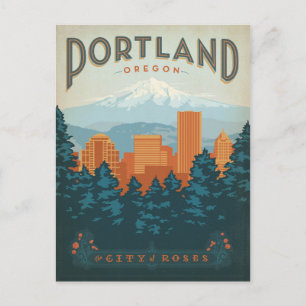 Save the Date Portland, OR Announcement Postcard