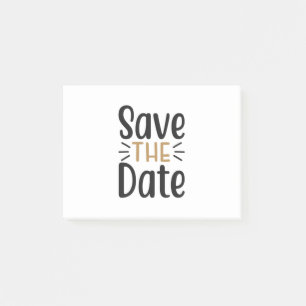 Save the date post-it notes