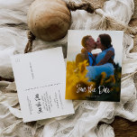 Save The Date Postcard - Handwritten<br><div class="desc">Congratulations on your engagement! Make sure everyone is able to attend your big event with our lovely Save The Dates! And with these lovely postcards you can easily edit and mail! Click the "Customize it" button to get started with your layout! This product includes images that are intended to be...</div>
