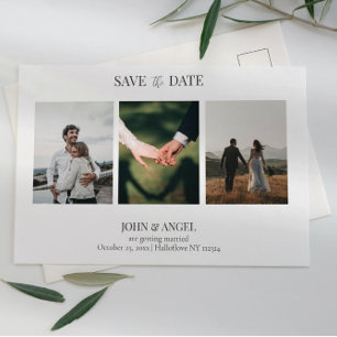 Save the Date Postcard, Minimalist Save the date P Postcard