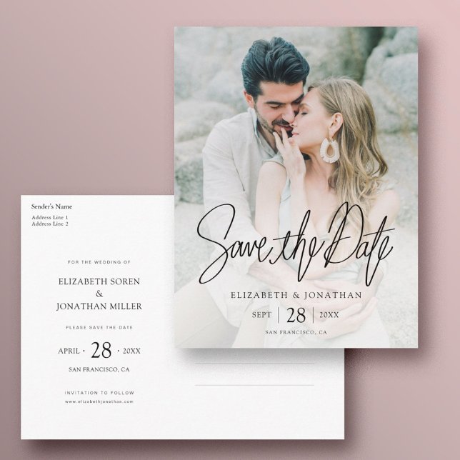 Save the Date Postcard with Photo (Creator Uploaded)