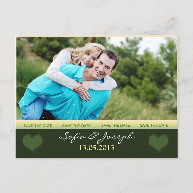 save the date postcard with photo (Front)