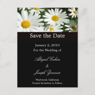 Save the date postcards, daisies announcement postcard