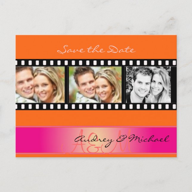 Save the Date postcards insert your photos (Front)